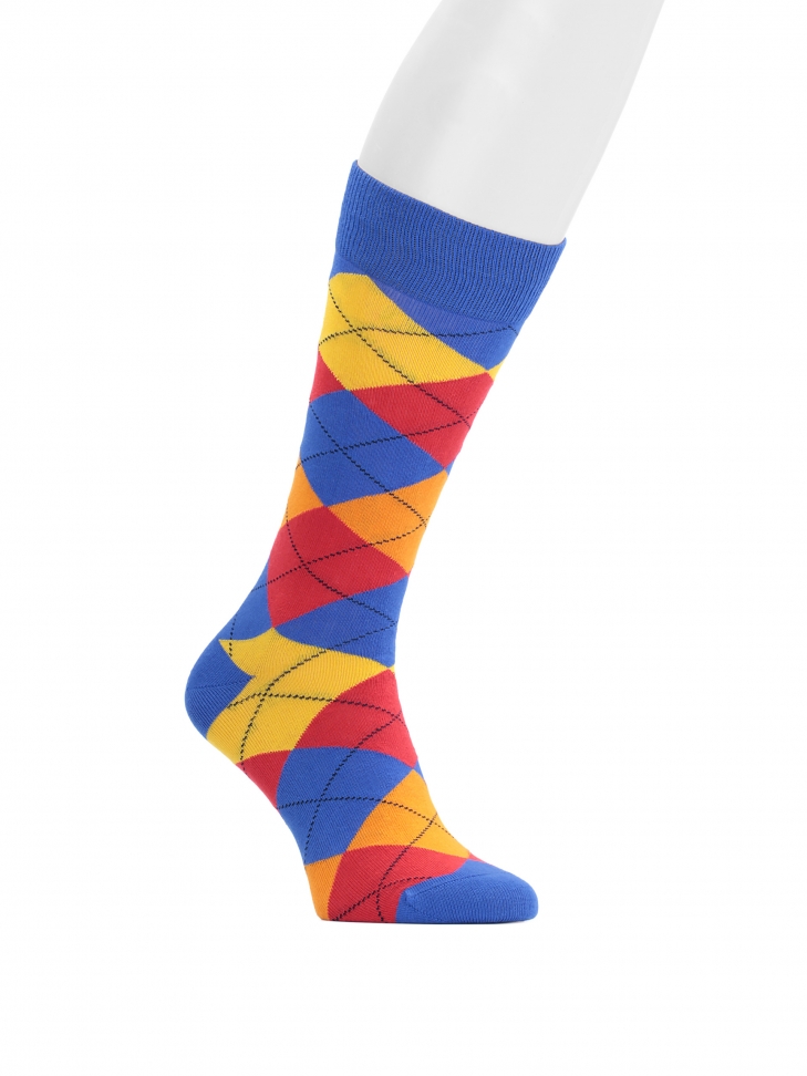 Kolorowe skarpety męskie w romby