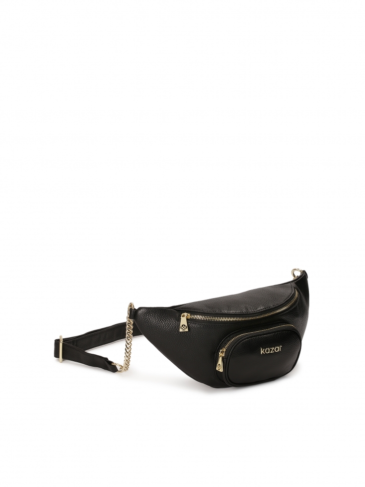 Czarna nerka z kieszonką na przodzie