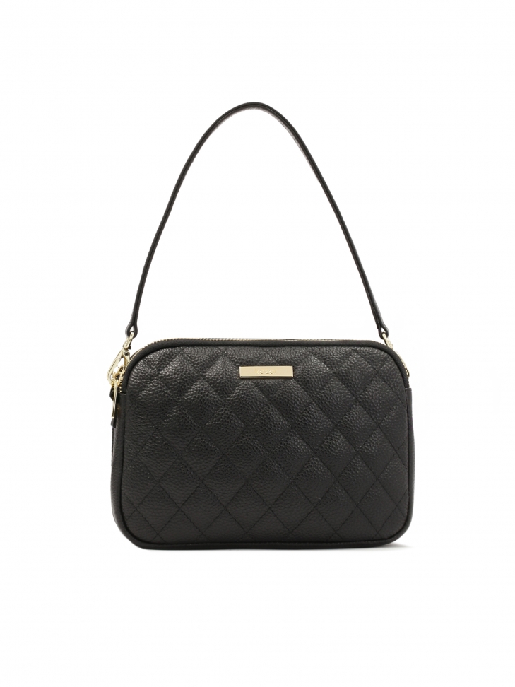 Uniwersalna czarna torebka ze skóry