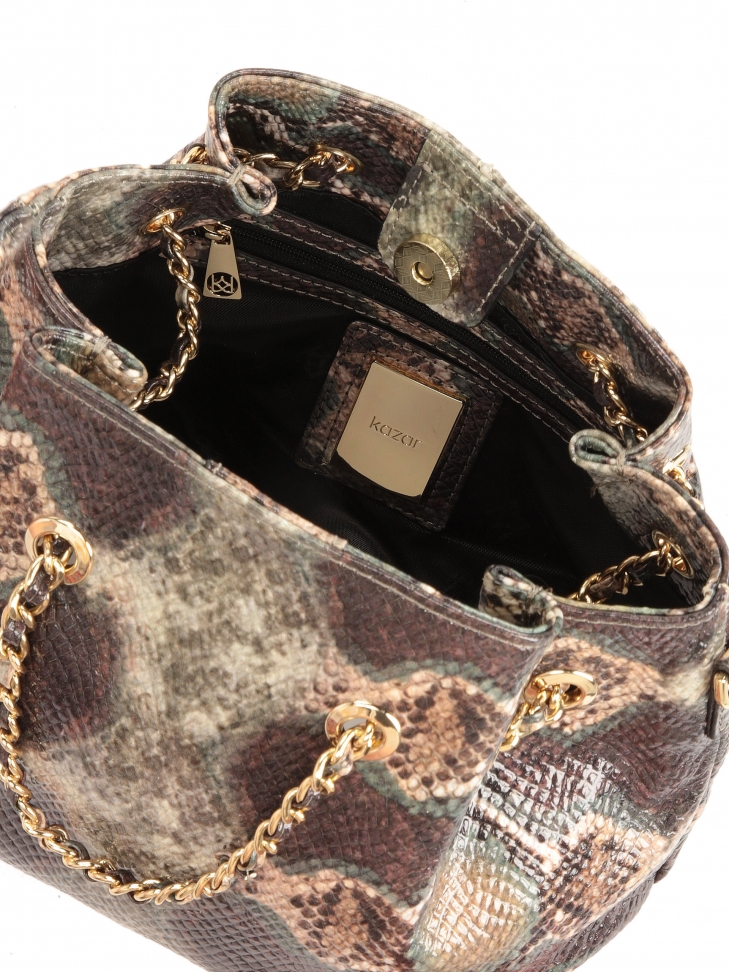 Worek z tłoczonej skóry w zwierzęcy print