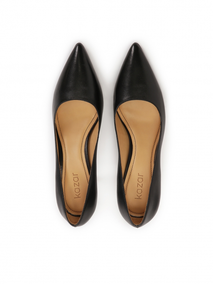 Klasyczne czarne szpilki z naturalnej skóry