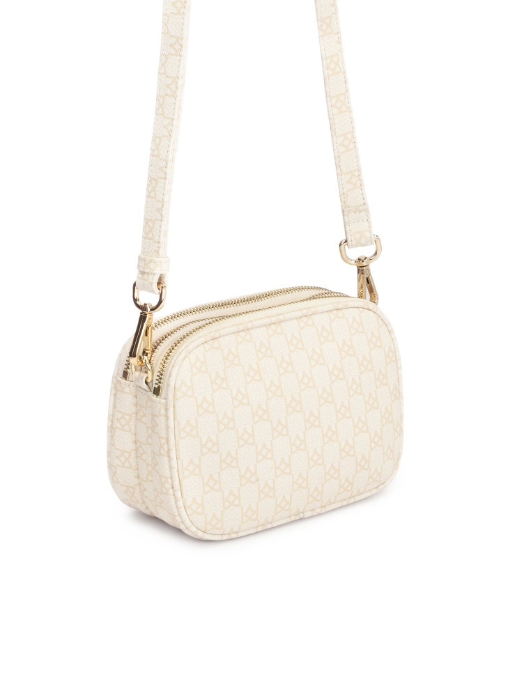 Torebka skórzana logowana w print