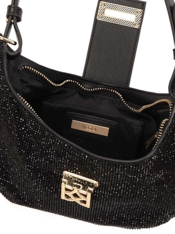 Błyszcząca torebka typu baguette bag