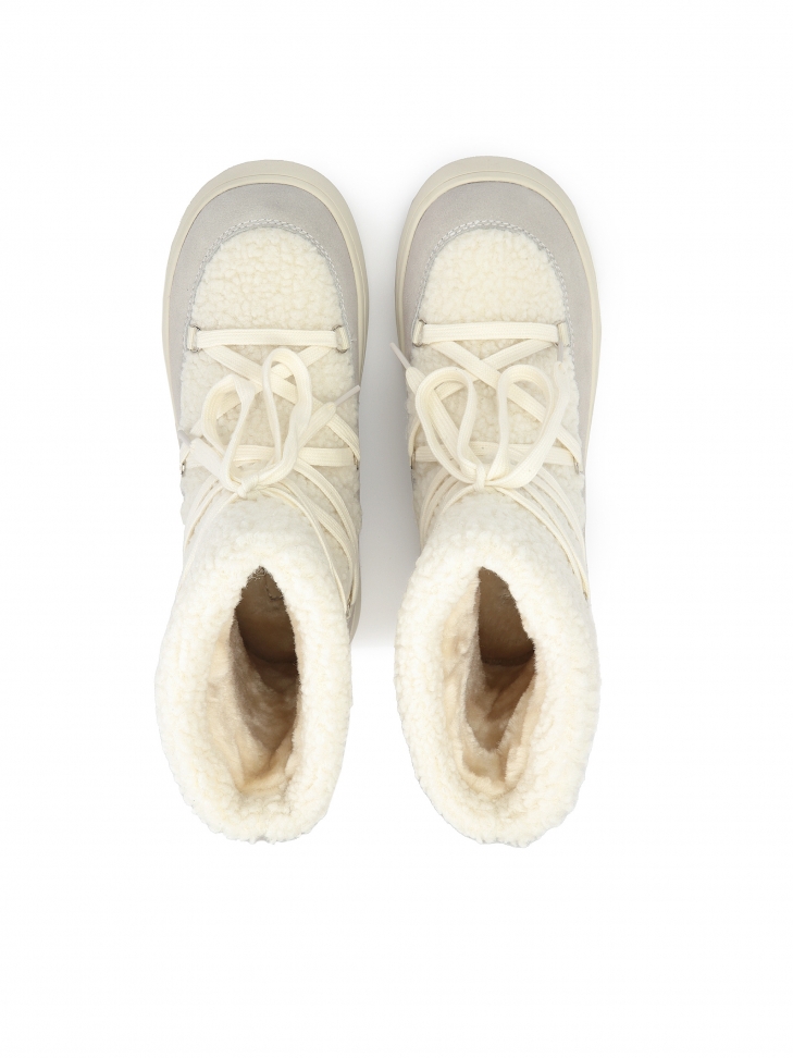 Śniegowce damskie z łączonych materiałów