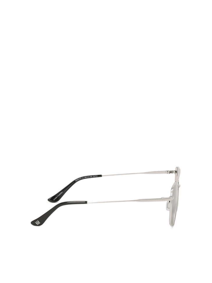 Okulary ze srebrną metalową ramką