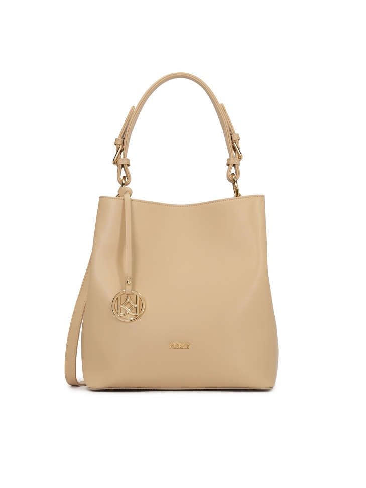 Elegancka skórzana torebka do ręki i na ramię