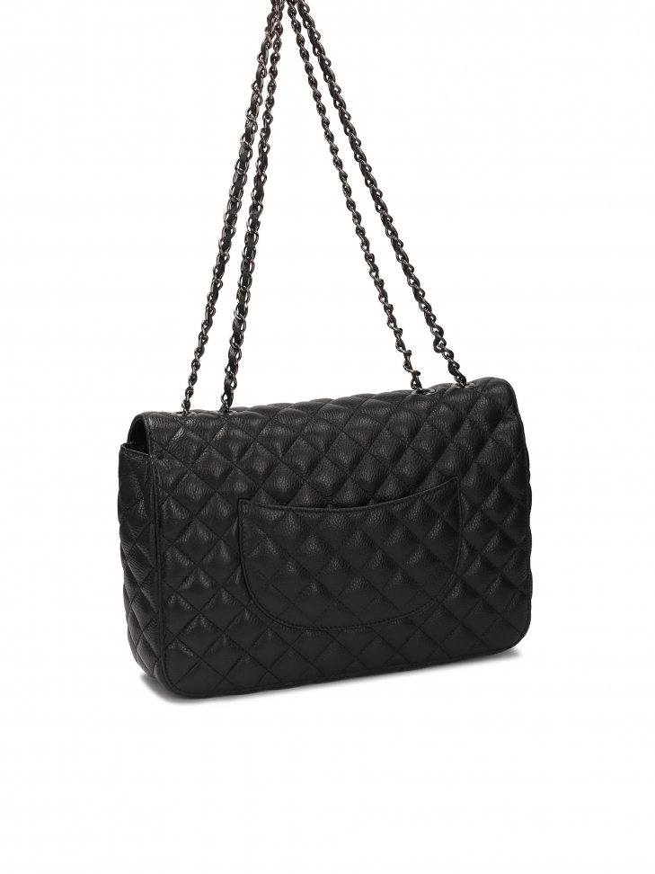 Duża pikowana torebka z łańcuchem