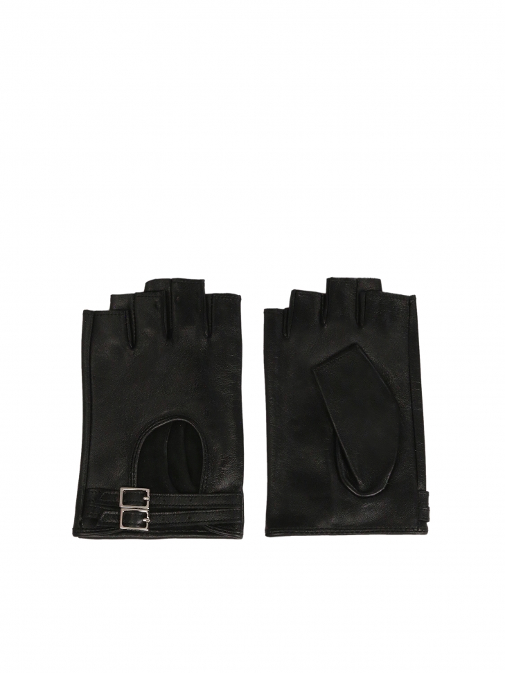 Skórzane rękawiczki całuski bez palców