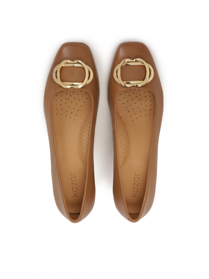 Skórzane czółenka z komfortową wyściółką