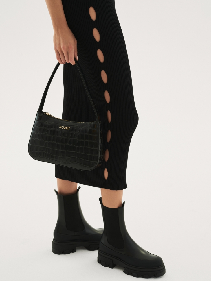 Czarne trzewiki damskie