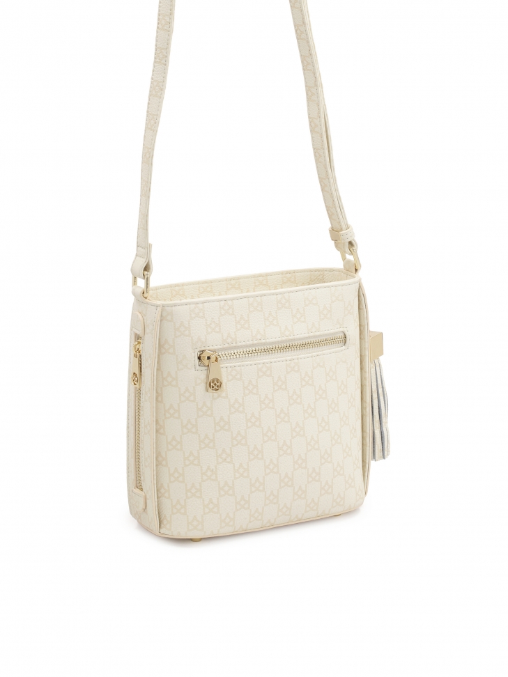 Mała listonoszka w monogramy KAZAR z długim paskiem