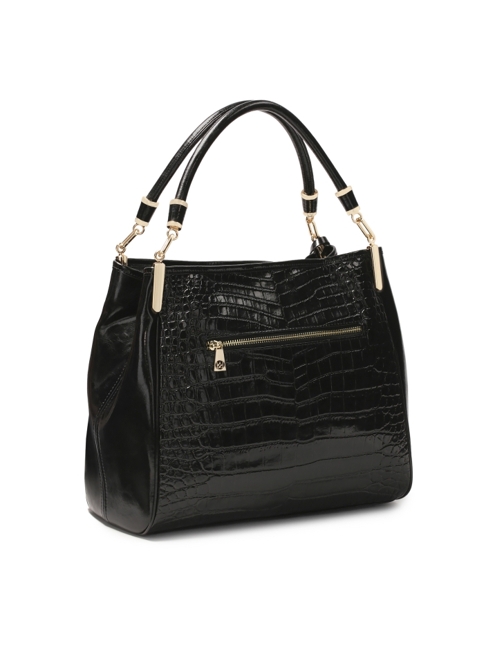 Czarna duża torebka na ramię