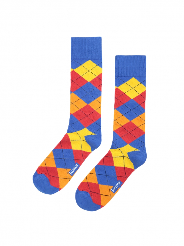 Kolorowe skarpety męskie w romby