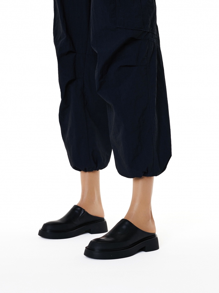 Skórzane mule na wygodnej podeszwie