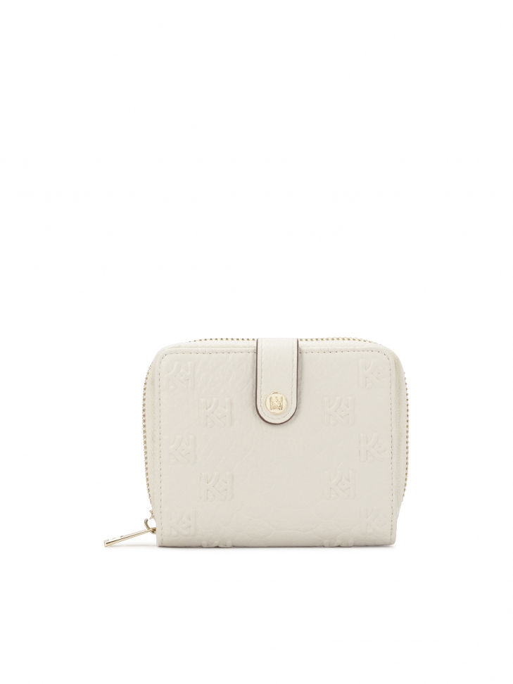 Biały portfel w efektowny wzór