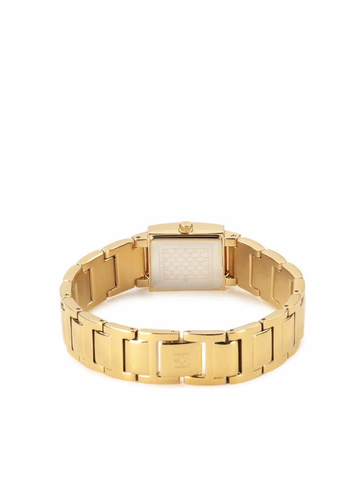 Zegarek z prostokątną kopertą zdobiony yształkami