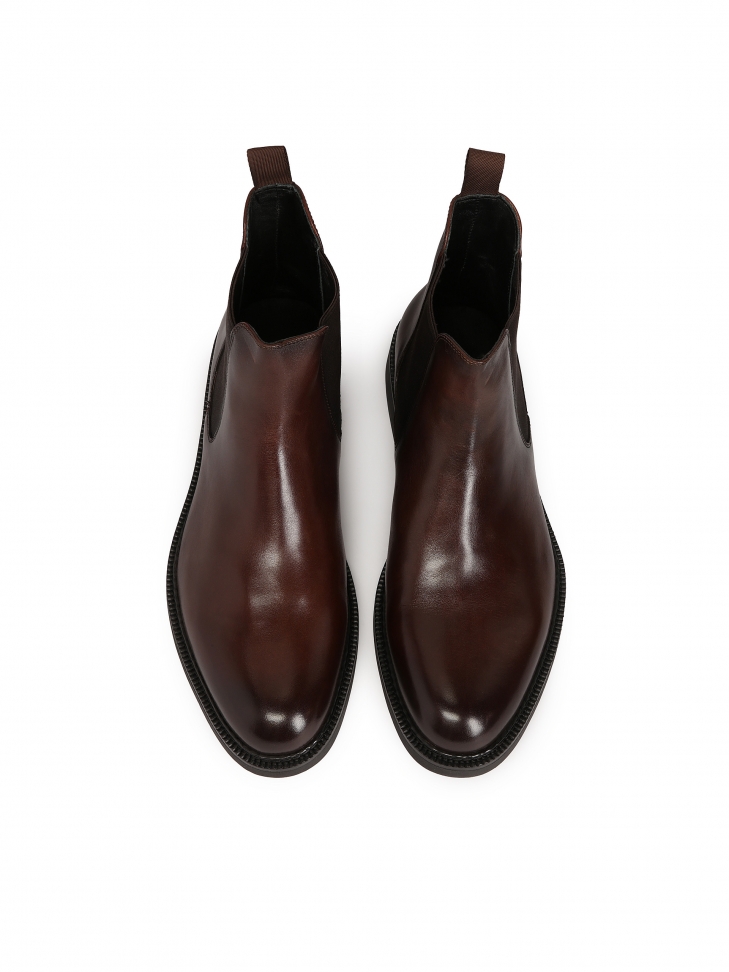 Wsuwane brązowe sztyblety męskie