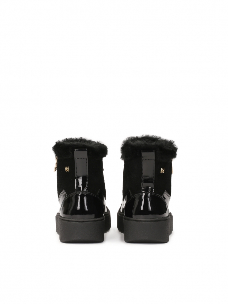 Ocieplane wysokie sneakersy z suwakami