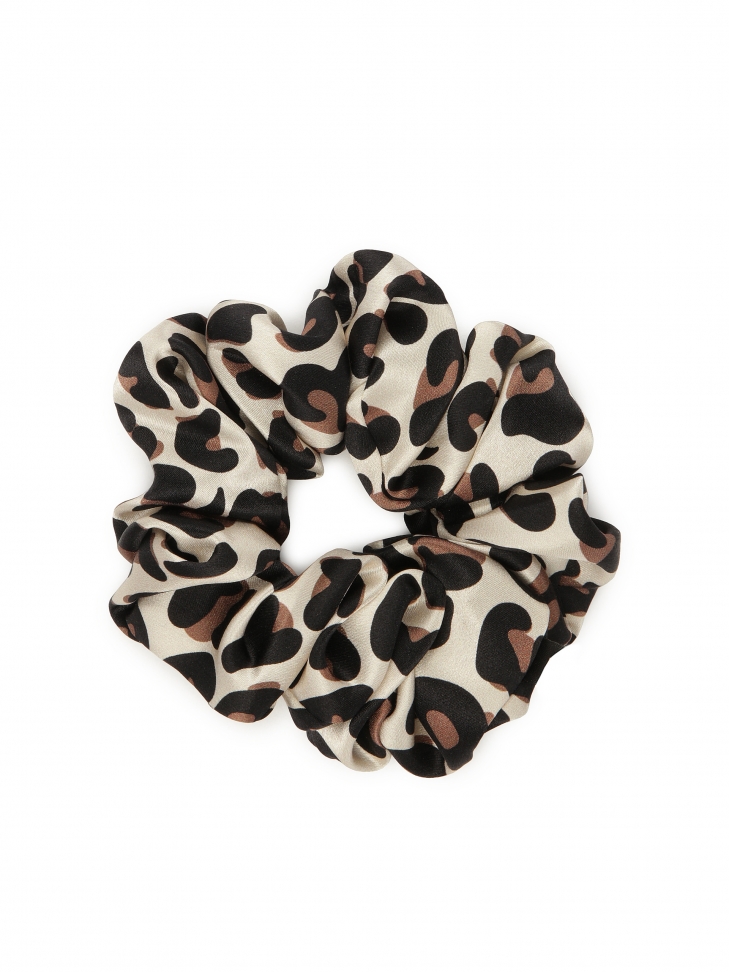 Gumka do włosów z jedwabnej satyny w cętki