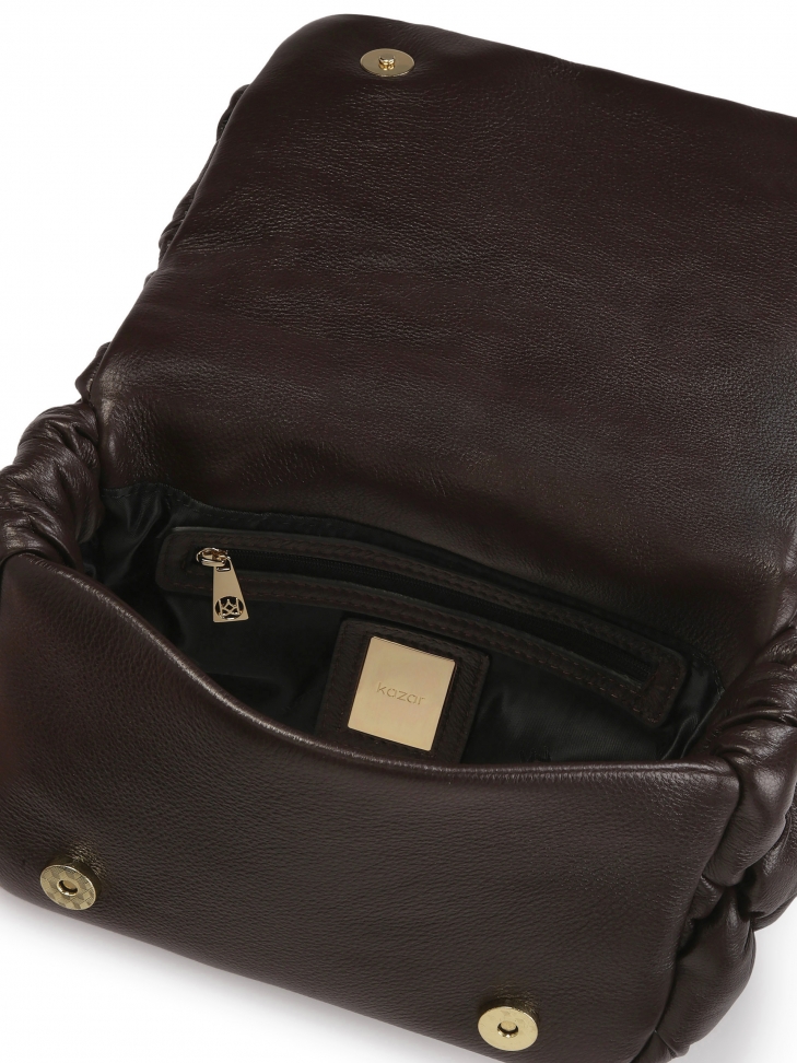 Miękka skórzana torebka volume