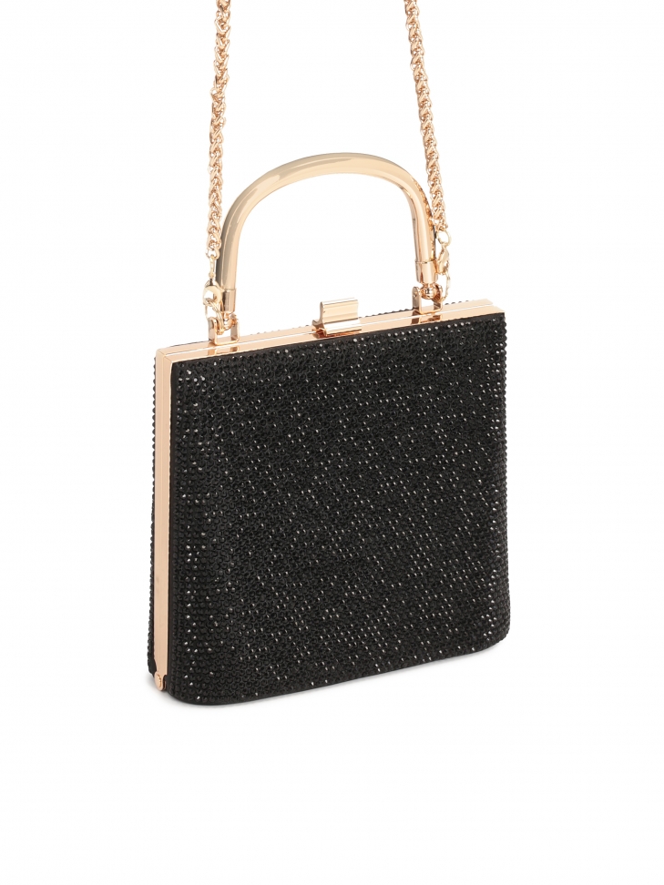 Wieczorowa torebka z yształkami i rączką