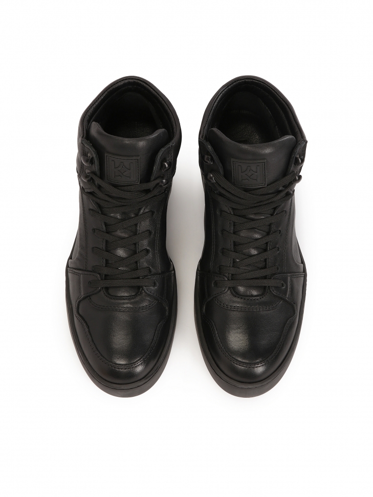 Skórzane sneakersy z wyższą cholewką