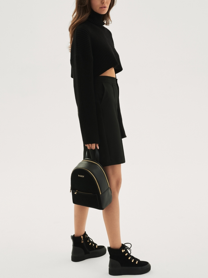 Czarne trzewiki damskie