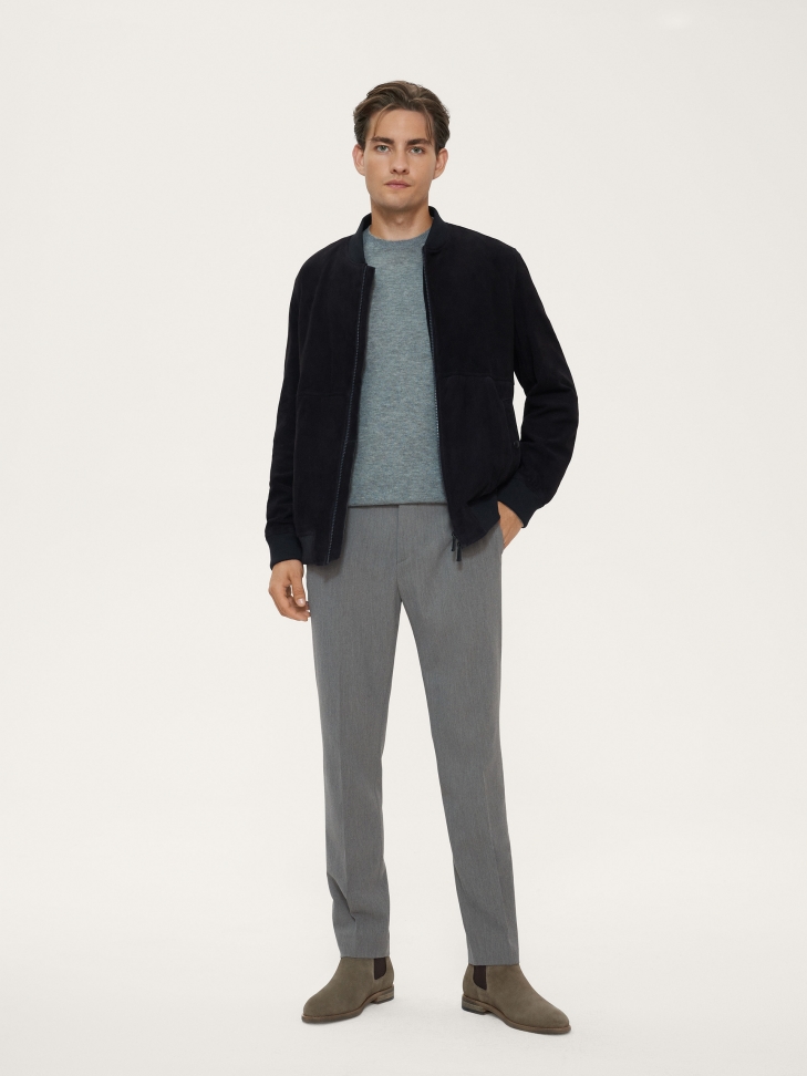 Szare zamszowe sztyblety męskie