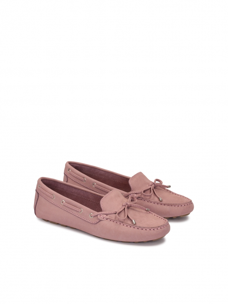 Komfortowe damskie mokasyny z nubuku