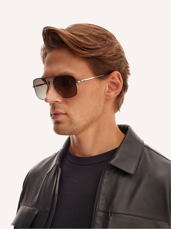 Czarno-srebrne okulary przeciwsłoneczne