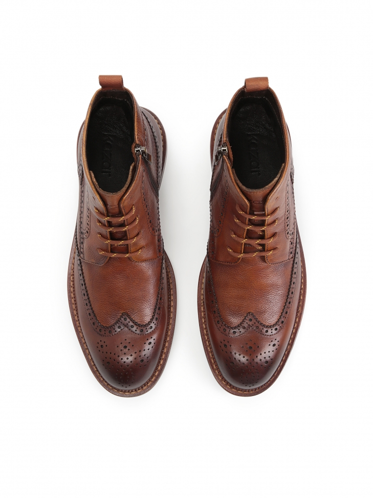 Brązowe trzewiki męskie