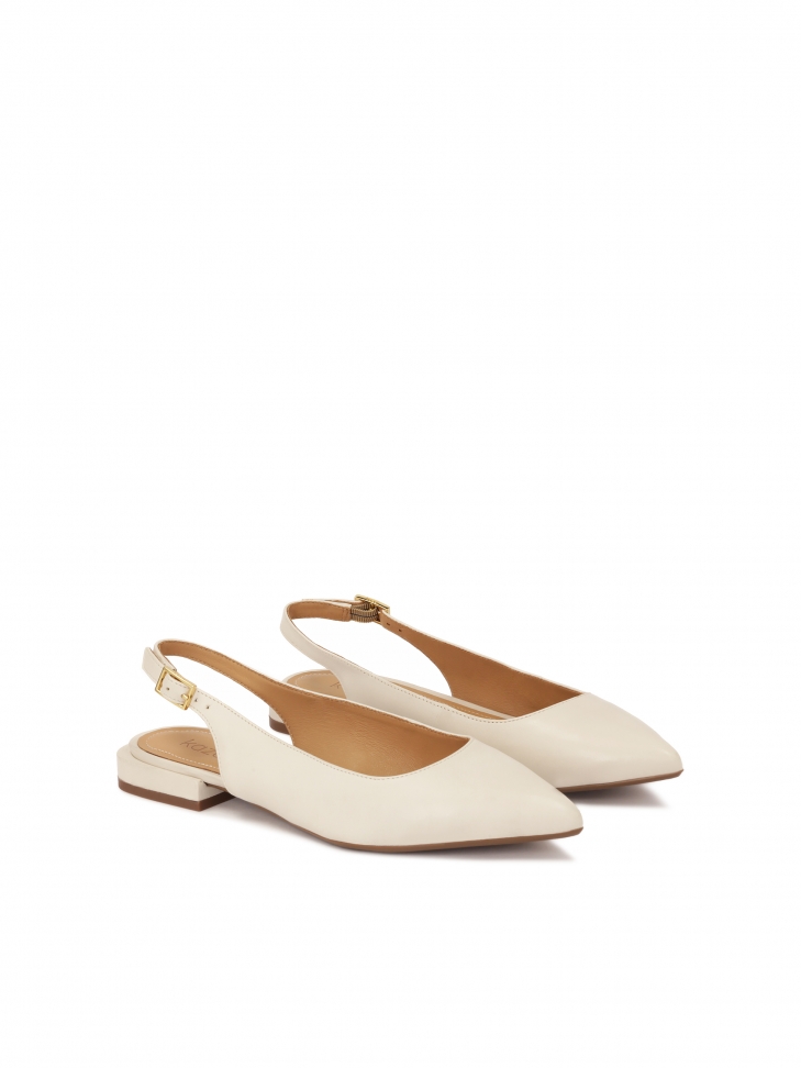 Płaskie czółenka slingback