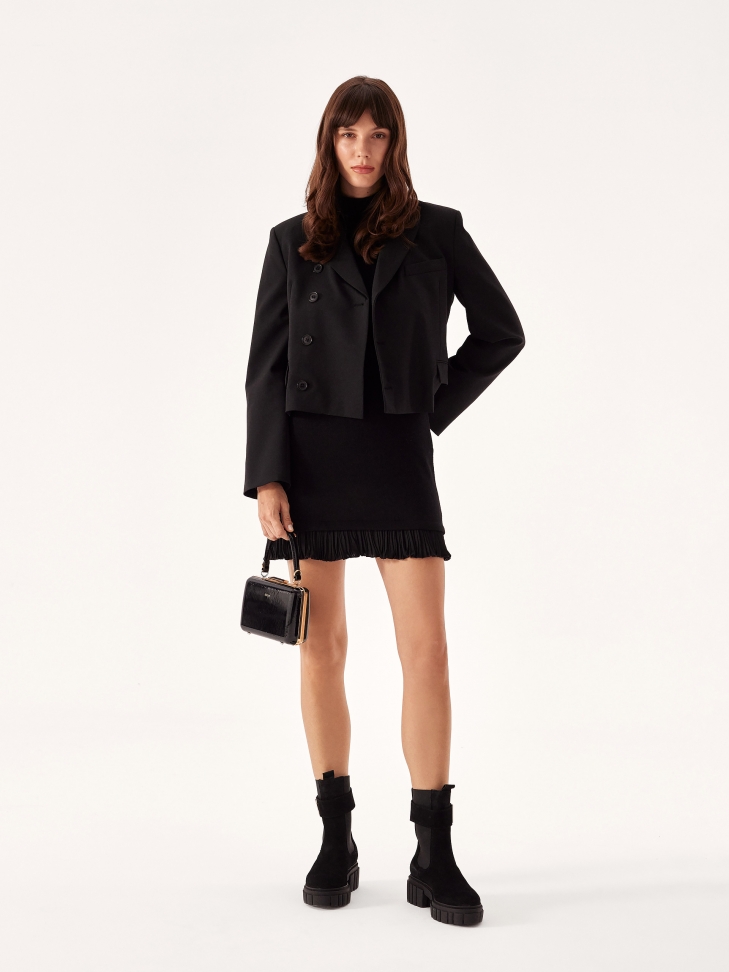 Botki z zamszu na wysokiej podeszwie