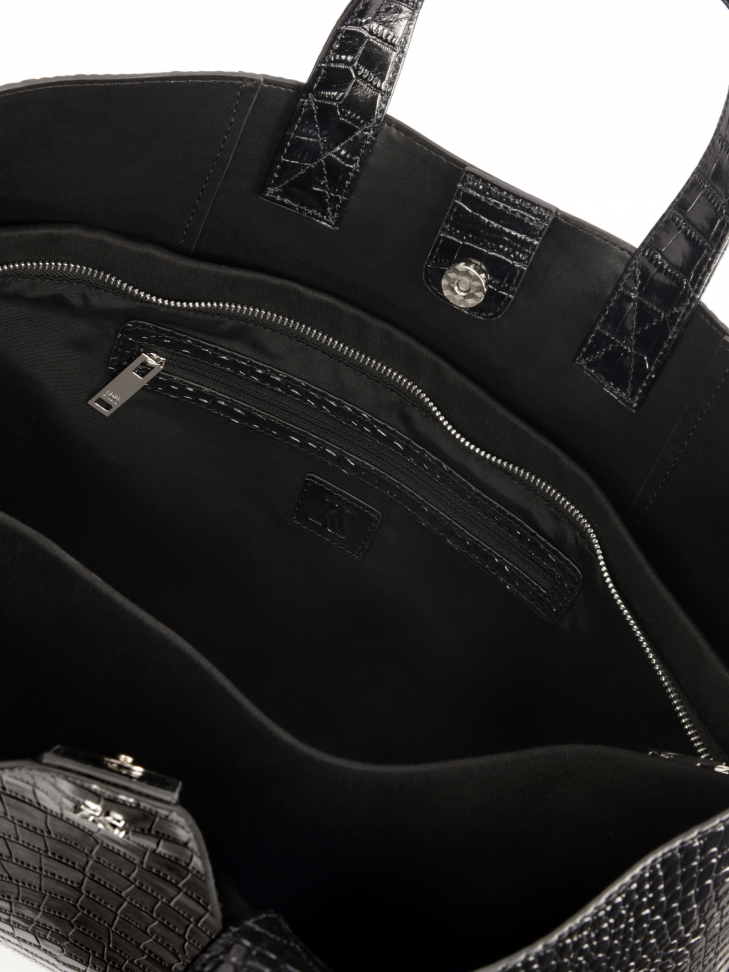 Duża skórzana torebka tote bag