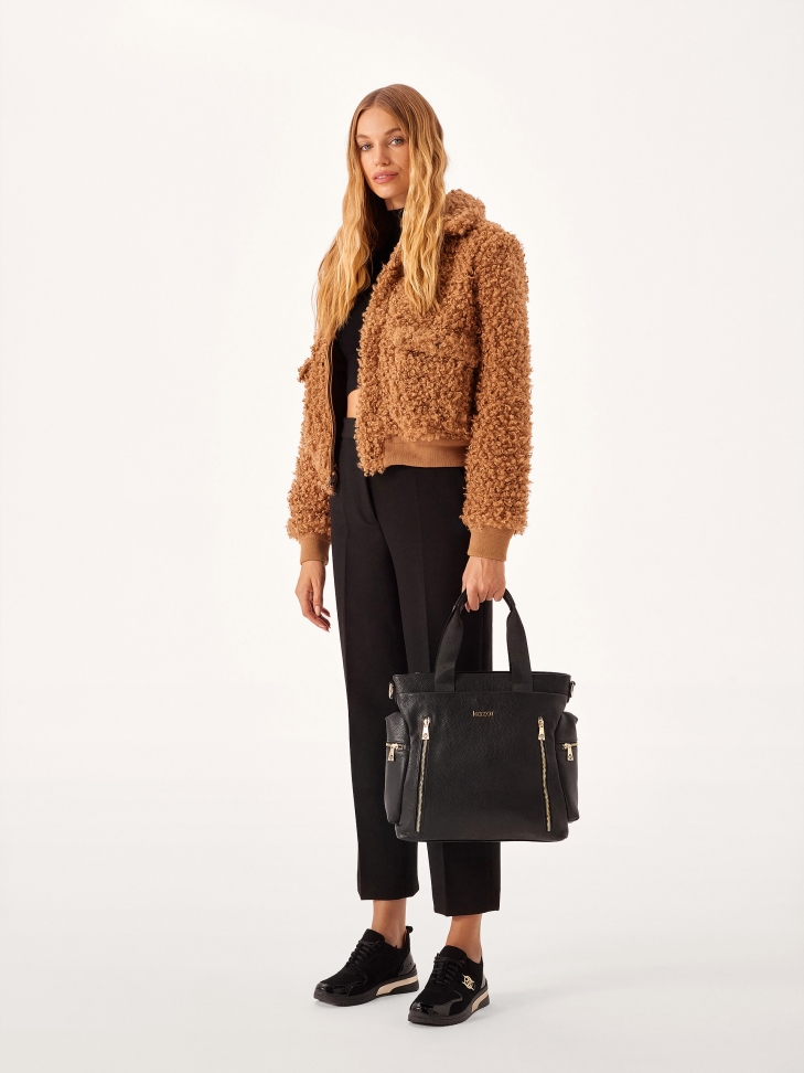 Sneakersy z łączonych materiałów na podwyższonej podeszwie