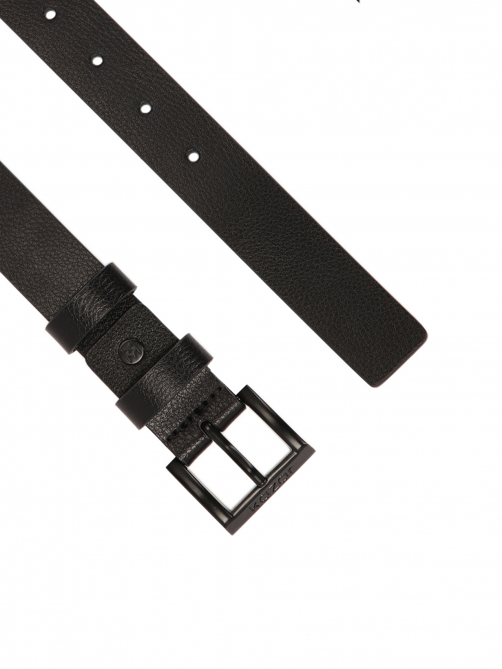 Czarny pasek o wyrazistej groszkowanej fakturze