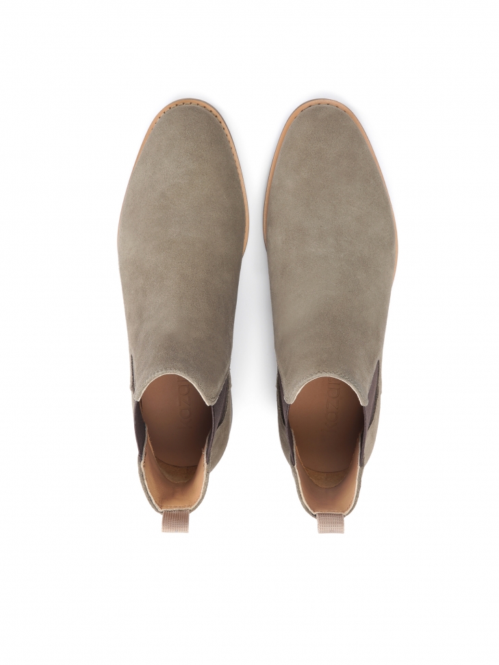 Szare zamszowe sztyblety męskie