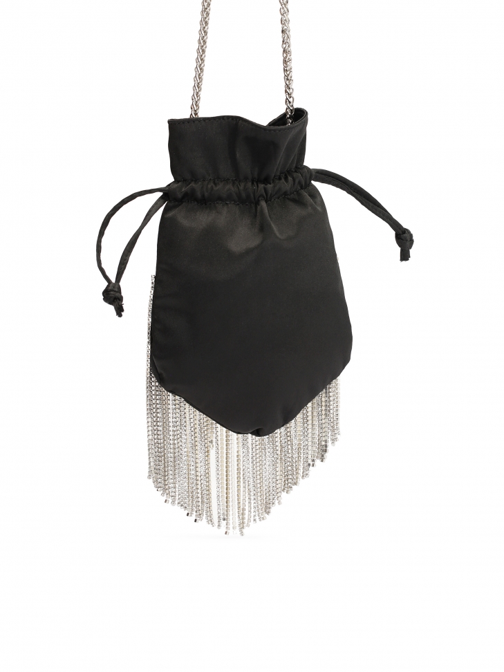 Torebka okazjonalna z kaskadą cyrkonii