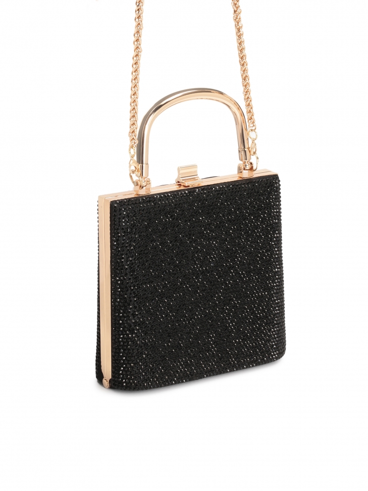 Wieczorowa torebka z yształkami i rączką