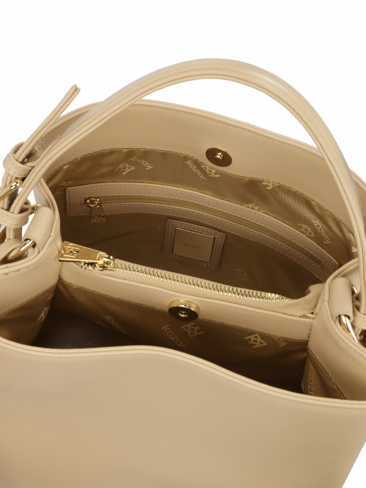 Elegancka skórzana torebka do ręki i na ramię