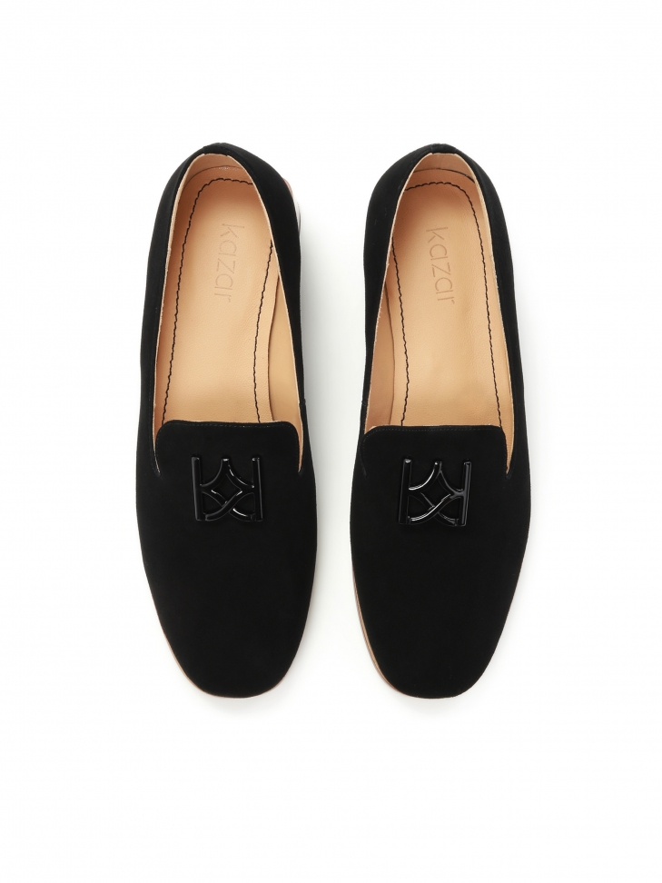 Czarne półbuty damskie