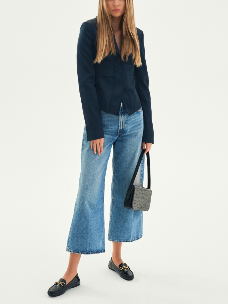 Czarne mokasyny damskie