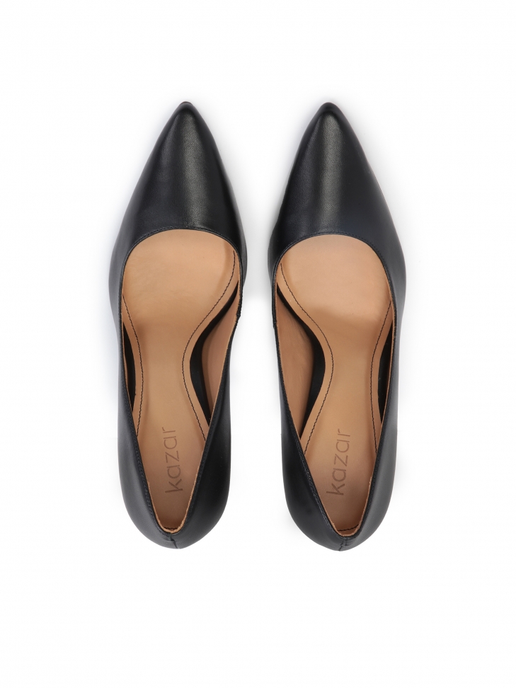 Ponadczasowe czarne szpilki ze skóry licowej