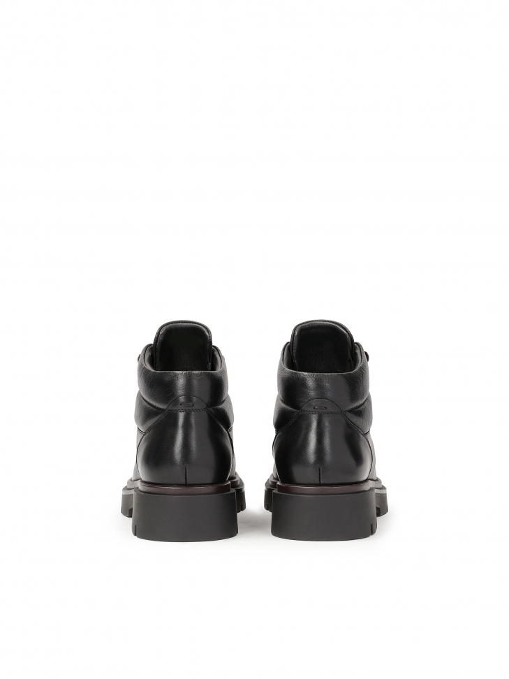 Czarne trzewiki męskie z niską cholewką
