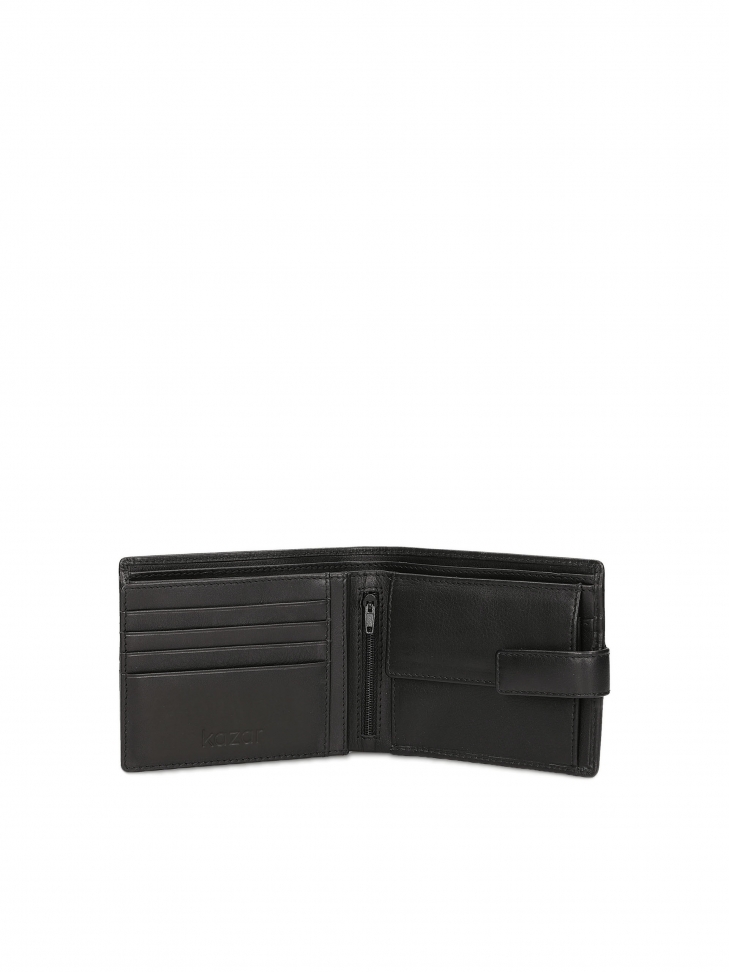 Czarny portfel męski