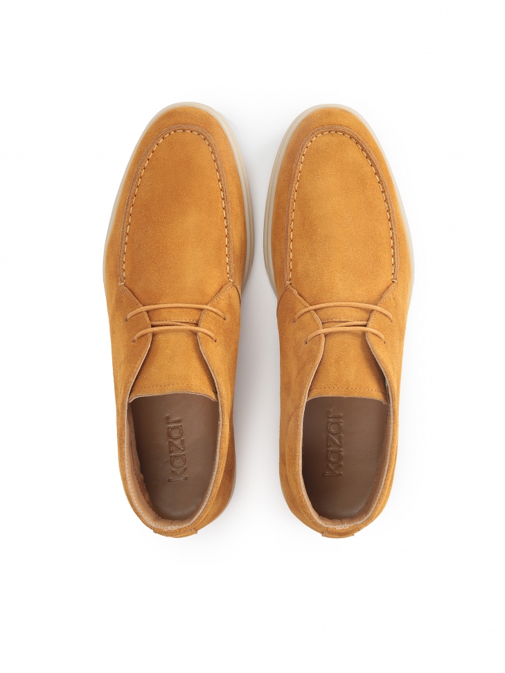 Komfortowe trzewiki męskie sznurowane na lekkiej podeszwie