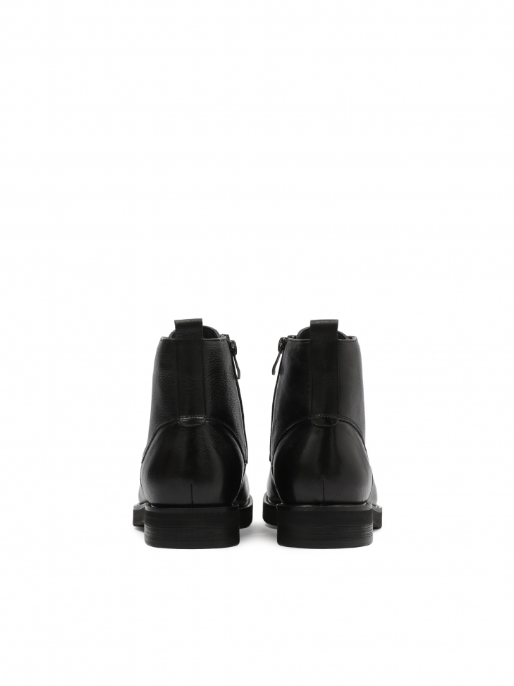 Minimalistyczne czarne trzewiki męskie w stylu casual