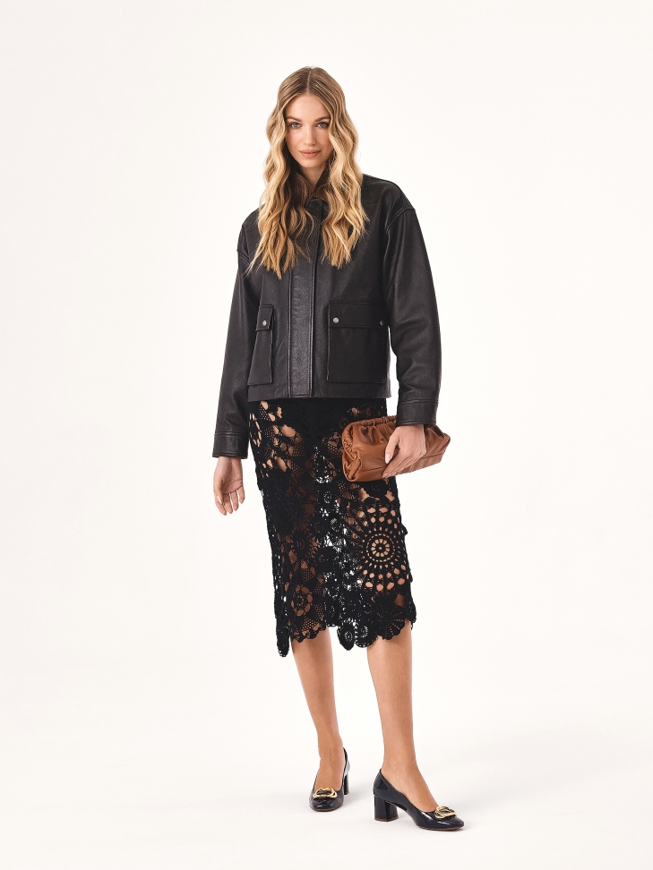 Granatowe lakierowane czółenka