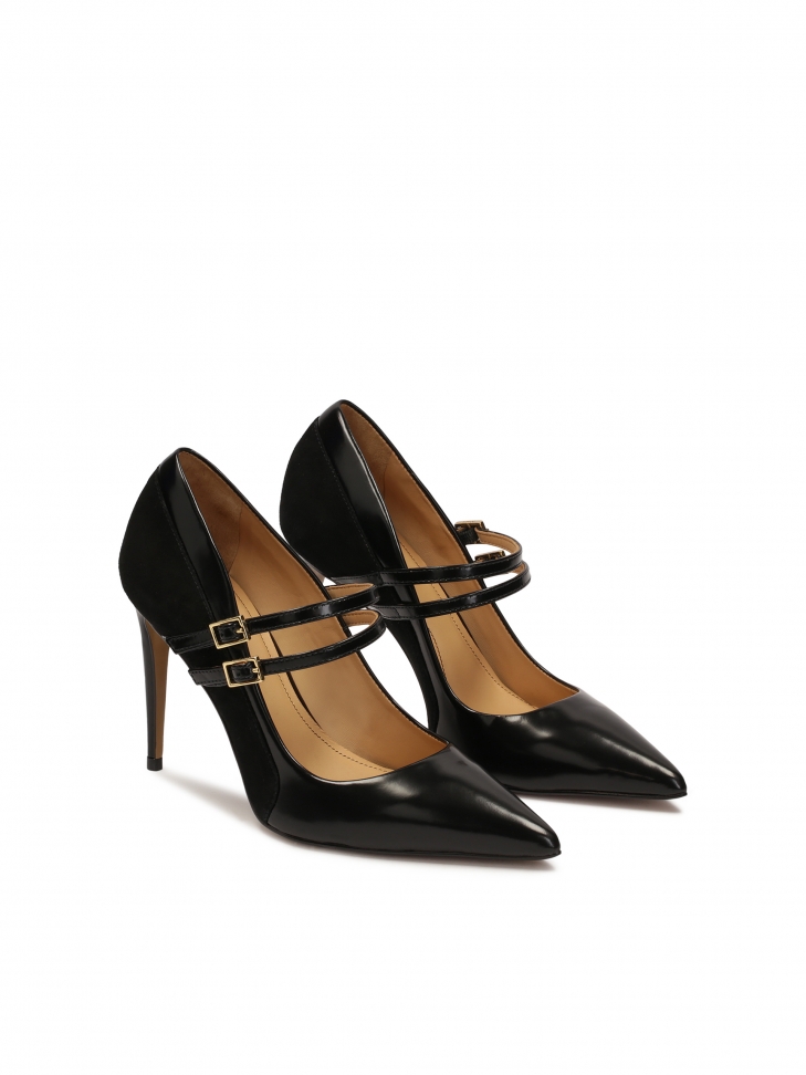 Czarne czółenka typu Mary Jane