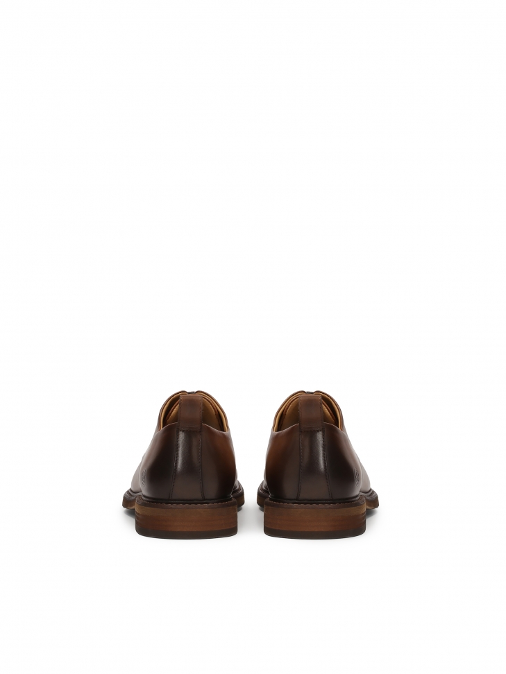 Cieniowane brązowe półbuty męskie